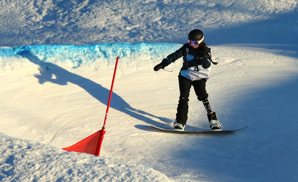 She has also competed internationally in Para Snowboard