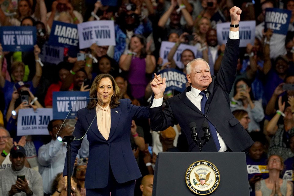 Harris and Walz made their rally debut on Tuesday night