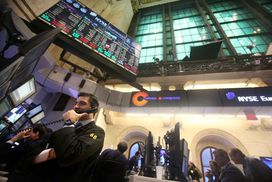 The trading floor inside the New York Stock Exchange building