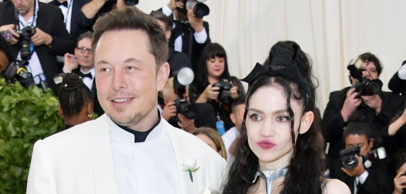 Elon Musk and Grimes attend the Heavenly Bodies: Fashion & The Catholic Imagination Costume Institute Gala at The Metropolitan Museum of Art