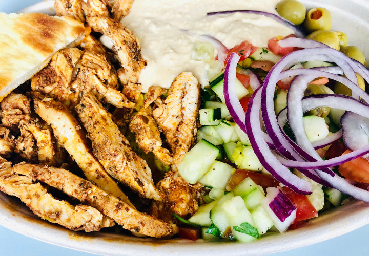 Sheet Pan Shawarma Chicken with Spiced Tahini Sauce