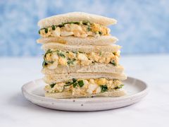 Watercress Egg Salad Tea Sandwiches