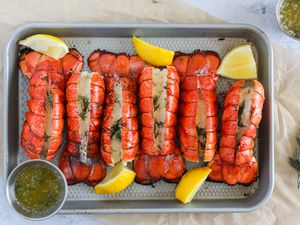 Remove lobster tails from grill