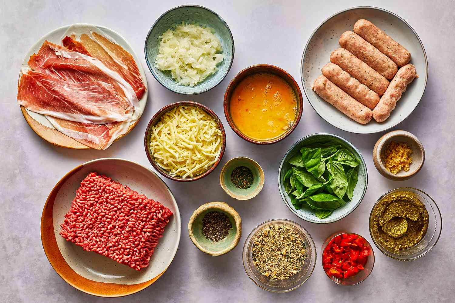 Prosciutto-Wrapped Stuffed Meatloaf ingredients 