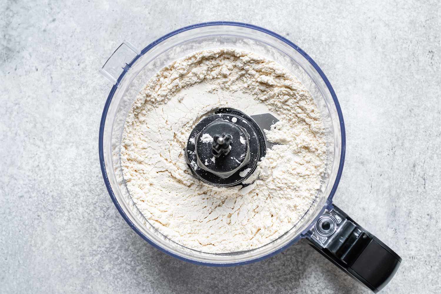 flour in a food processor