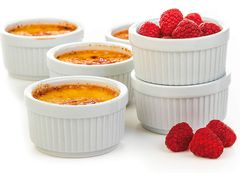 Prepworks by Progressive Porcelain Stacking Ramekins-Set of 6 for Baking, CrÃ¨me Brulee Dishes, Souffle, Flan Pan Sauce, Custard, Pudding Cups, Dipping Bowls