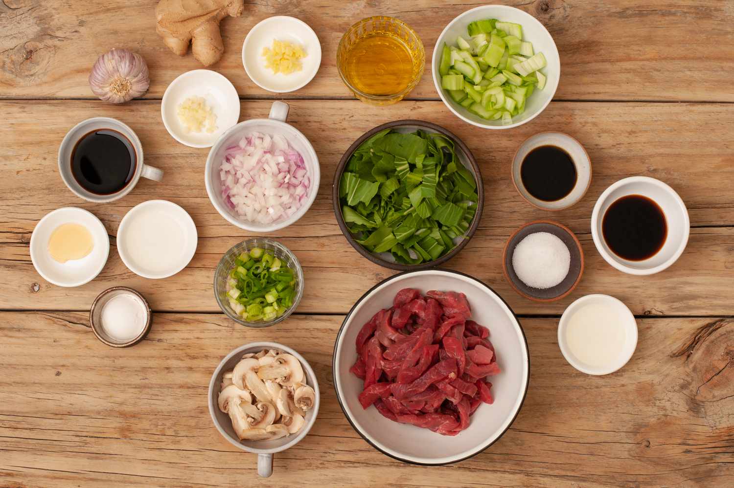 Ingredients for stir fry