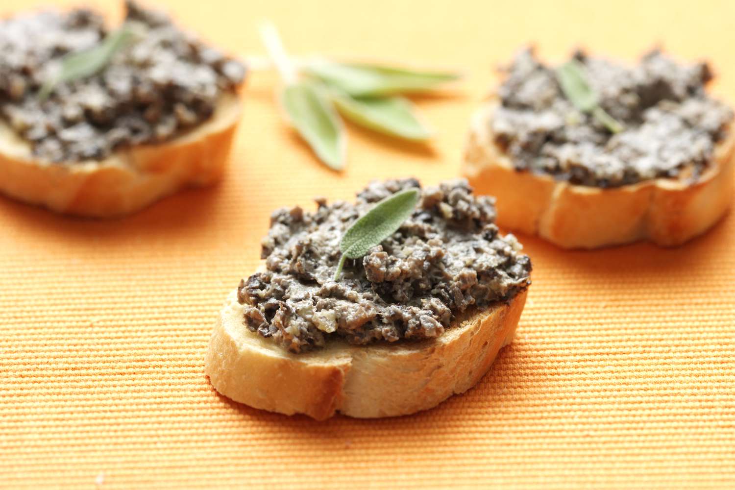 Mushroom pate canape