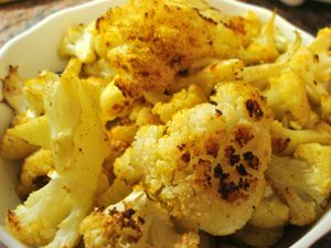 Roasted Cauliflower takes on a saffron hue thanks to curry powder