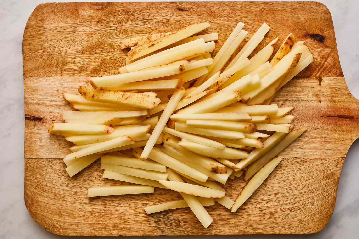 Potatoes cut for fries