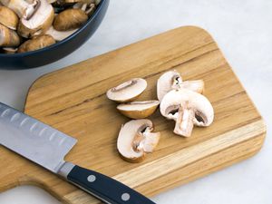 Sliced mushrooms