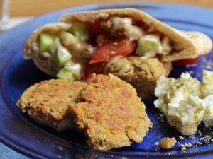 Baked Chickpea Fritters