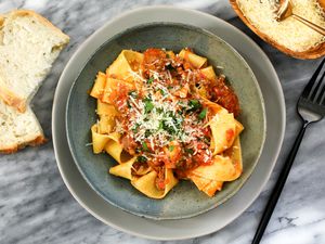 Pappardelle with Bolognese sauce