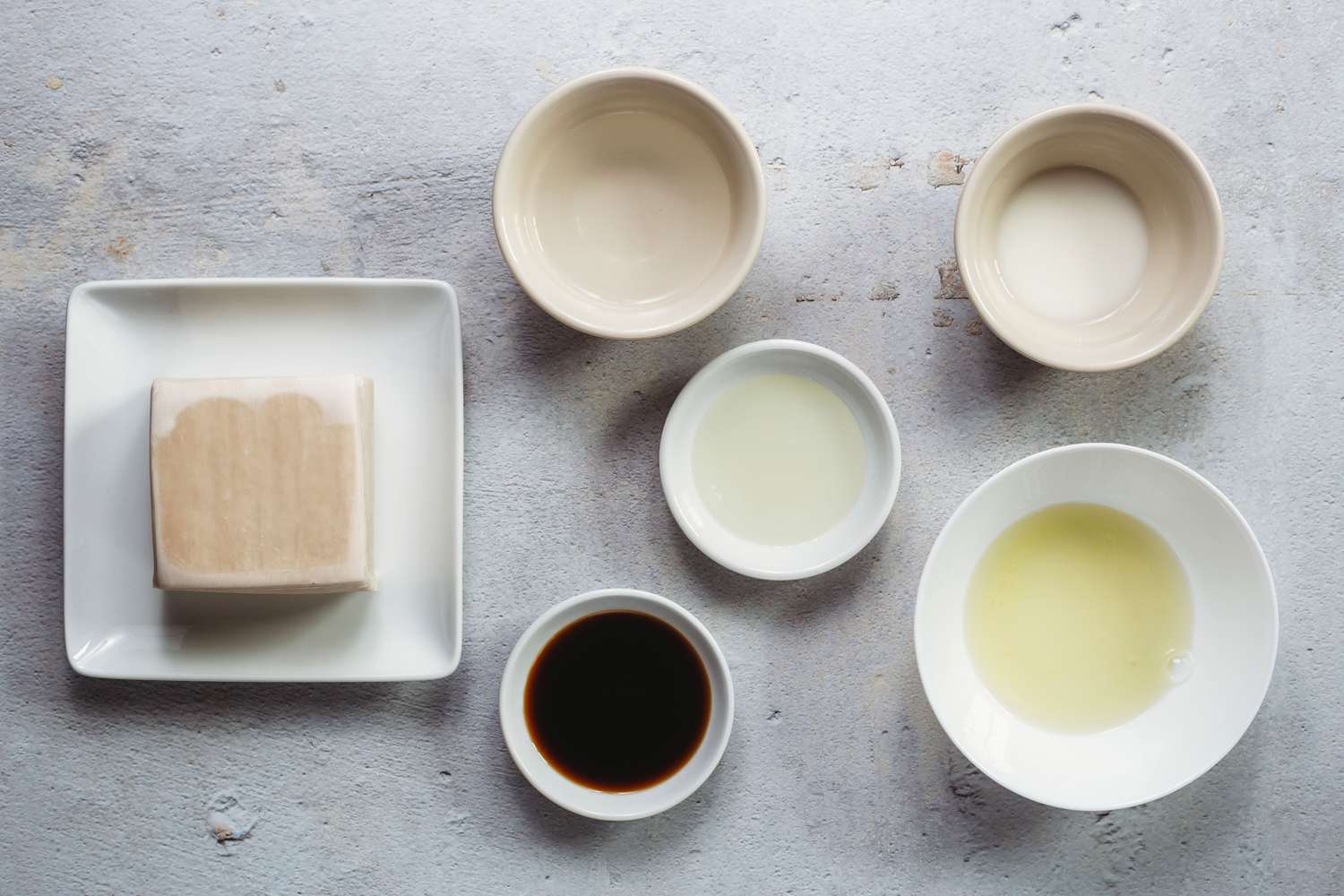 Ingredients gathered for making dumplings