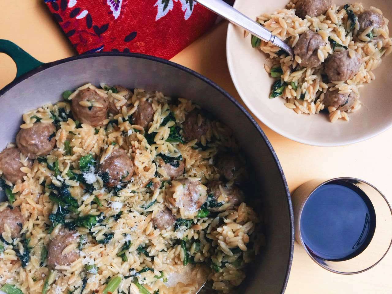 Meatball Orzo Casserole