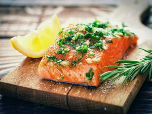 Grilled Salmon Fillet with Fresh Herbs