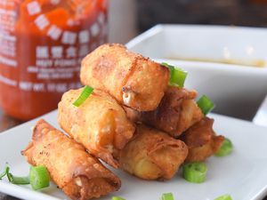 Scallion Cream Cheese Egg Rolls