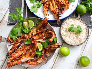 Grilled garlic shrimp