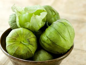 Fresh Tomatillos In a Bowl