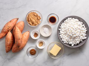 ingredients to make candied yams with marshmallows