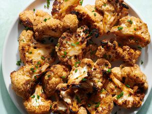 Grilled Cauliflower on a platter 