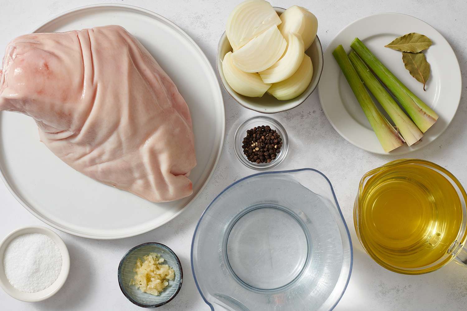 Ingredients to make crispy pata