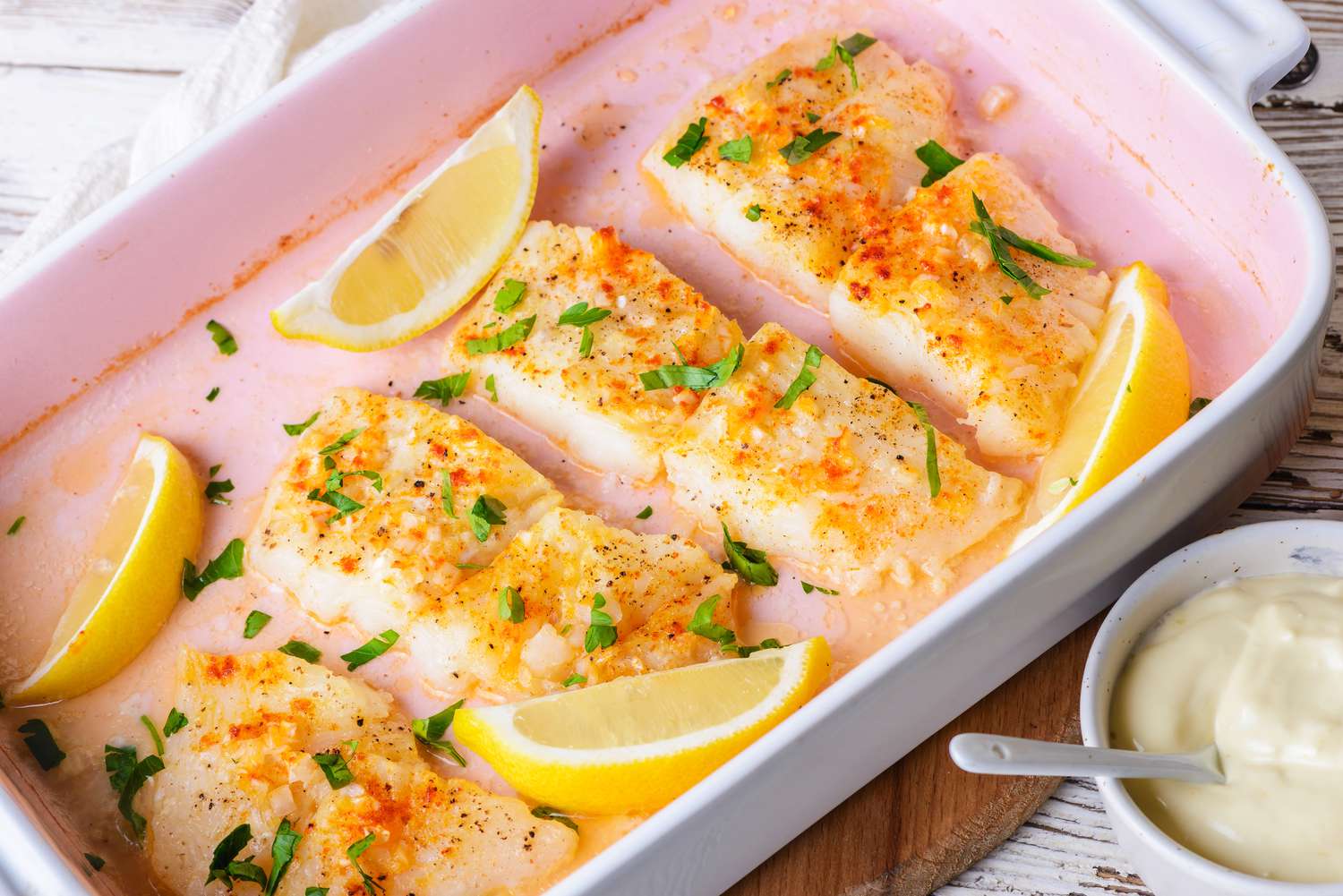 Baked flounder with lemon recipe