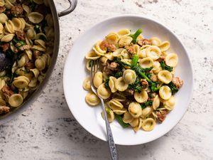 Orecchiette with sausage and broccoli rabe