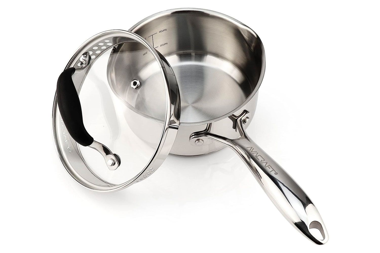 Amazon AVACRAFT Stainless Steel Saucepan with Glass Lid