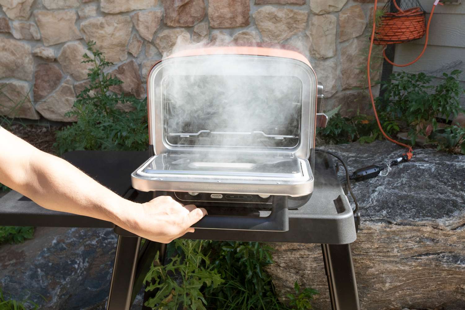 Smoke coming out of the Ninja Woodfire Outdoor Oven