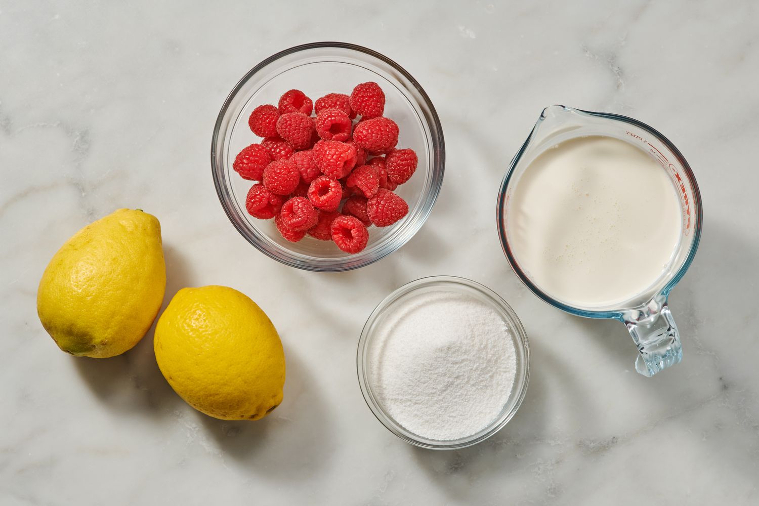 Ingredients to make lemon posset