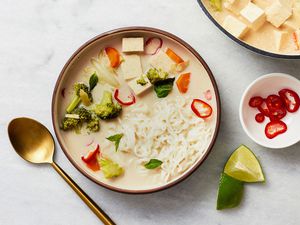 Thai Vegetable Coconut Soup With Noodles