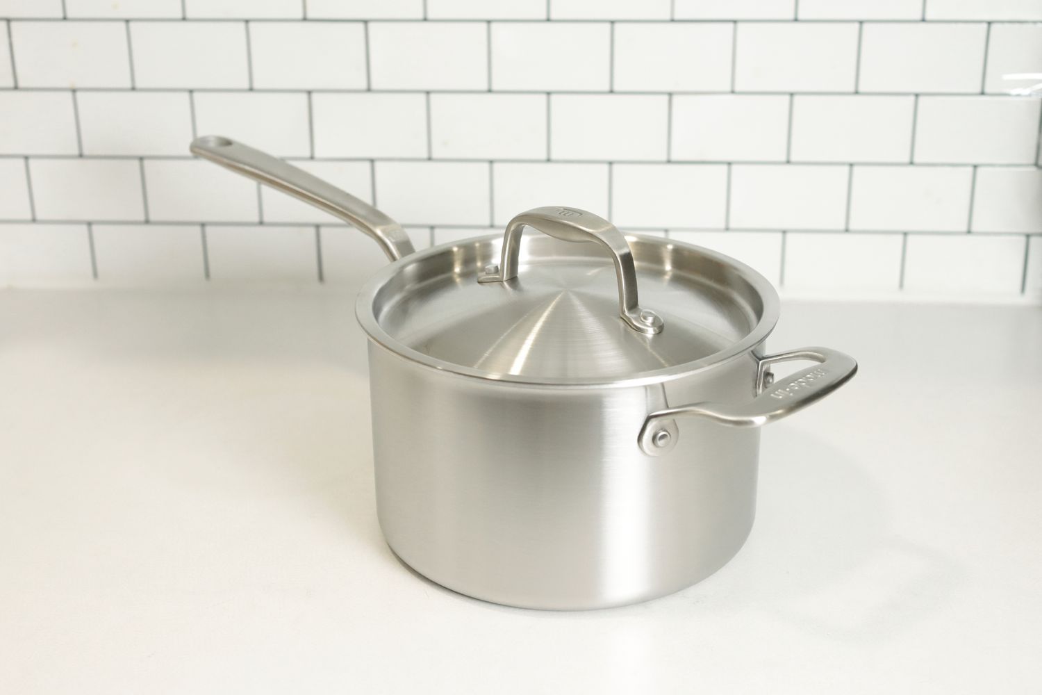 Made in small saucepan on a white countertop