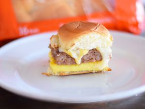 sausage egg and cheese breakfast slider