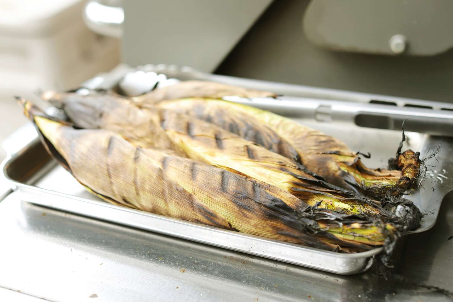 Roasted corn on the Hestan OvenBond quarter sheet pan