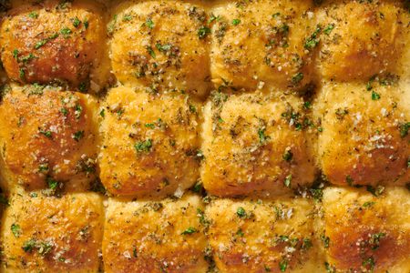 Herb and parmesan pull apart rolls