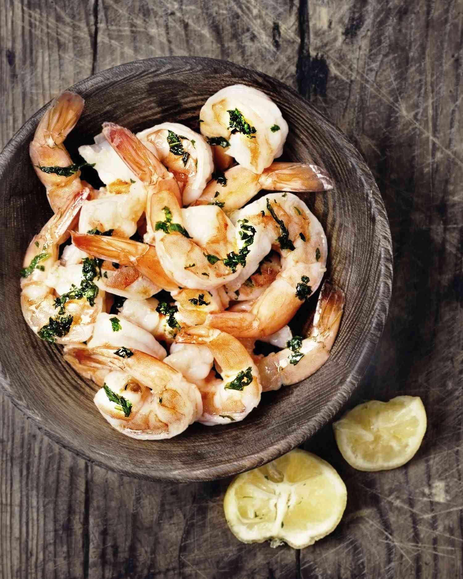 Gulf shrimp with lemon and garlic