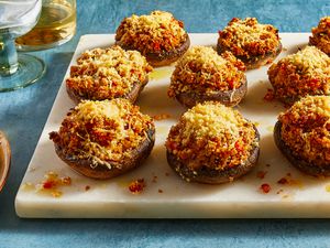 Crab-Stuffed Mushrooms With Parmesan Cheese