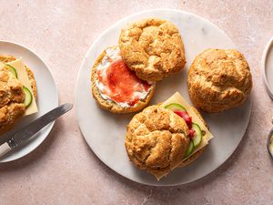 Passover rolls on a plate 