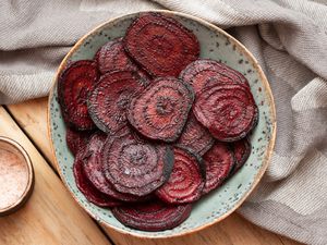 Grilled beets in a bowl