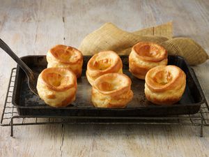 Yorkshire puddings on a pan