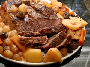 Harvest pot roast, slow cooker