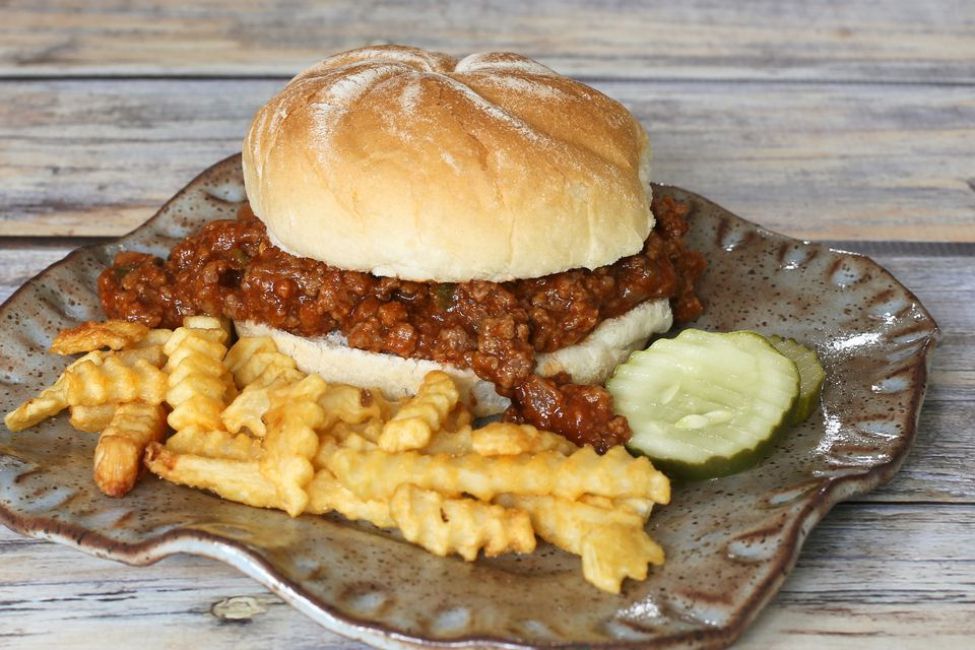 Sloppy Joe Sandwiches With Ground Beef and Sausage