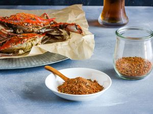 Old Bay-style seasoning mix with crabs