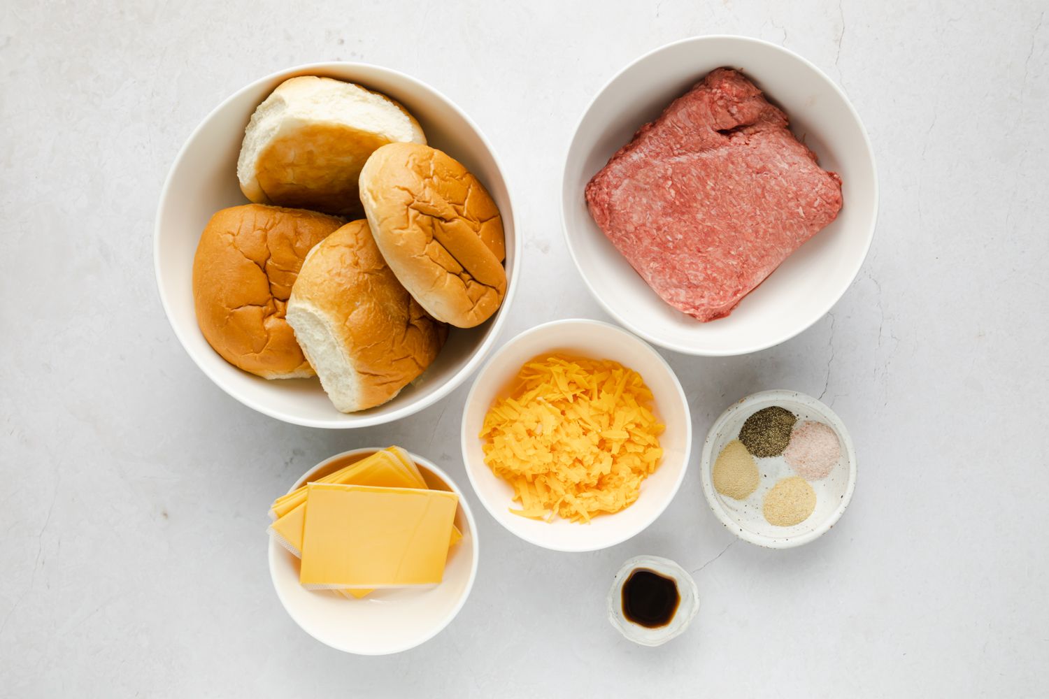 ingredients for air fryer hamburgers or cheeseburgers