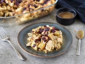 Leftover turkey and stuffing casserole