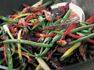 Chinese beef with green beans