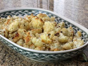 Lemon and garlic roasted cauliflower