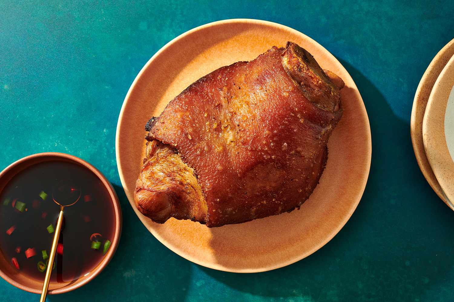 Crispy Pata and dipping sauce