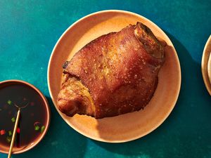 Crispy Pata and dipping sauce